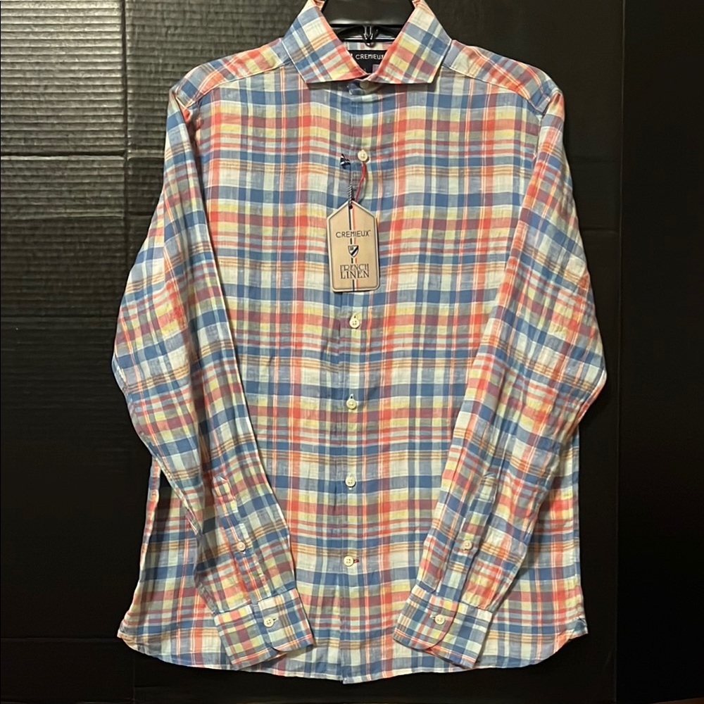 Daniel Cremieux Blue and Pink Dress Shirt